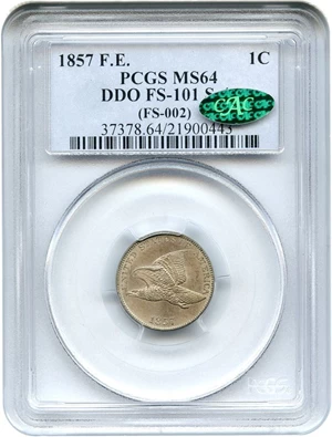 image for: 1857 1c PCGS/CAC MS64 (Flying Eagle, FS-101 S-4, FS-002)
