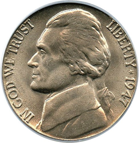 image for: 1947-D 5c PCGS MS66