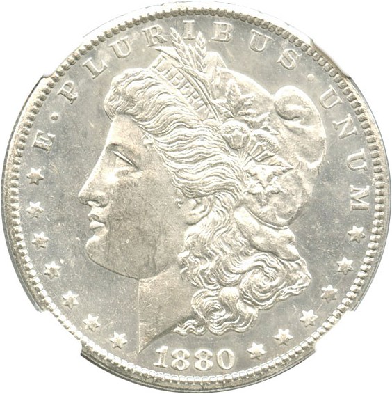 image for: 1880-CC $1 NGC MS62 PL