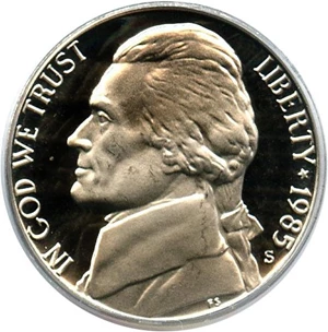 image for: 1985-S 5c PCGS Proof 69 DCameo