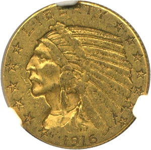 image for: 1916-S $5 NGC/CAC XF45