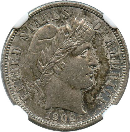 image for: 1902-S 10c NGC MS63