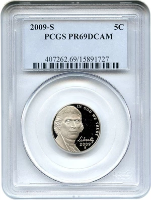 image for: 2009-S 5c PCGS Proof 69 DCameo
