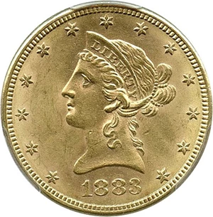 image for: 1883 $10 PCGS MS62