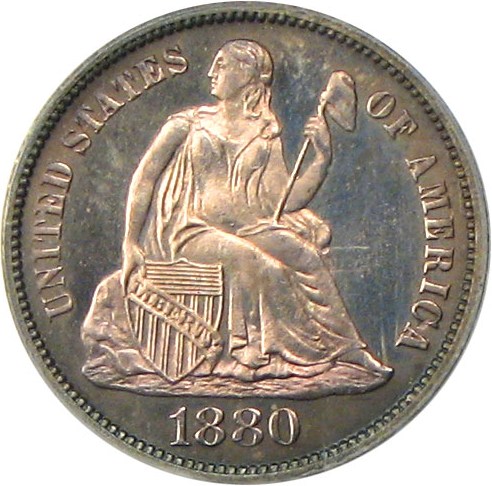 image for: 1880 10c PCGS/CAC Proof 66