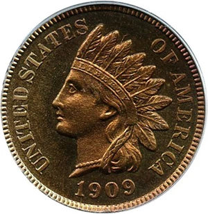 image for: 1909 1c PCGS/CAC Proof 65 RD (Indian)