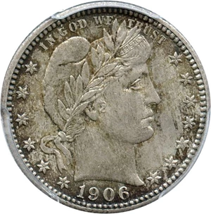 image for: 1906 25c PCGS/CAC MS64
