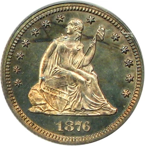 image for: 1876 25c PCGS Proof 64