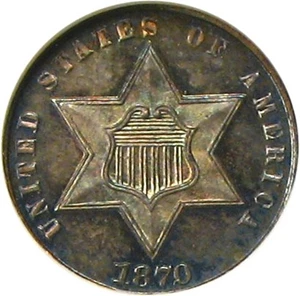 image for: 1870 3cS NGC/CAC Proof 66