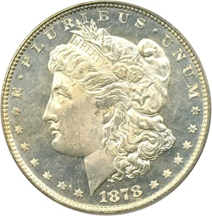 image for: 1878 8TF $1 PCGS MS64 DMPL (Crazy Lips, VAM-23)