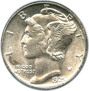 image for: 1925-S 10c PCGS/CAC MS64 FB