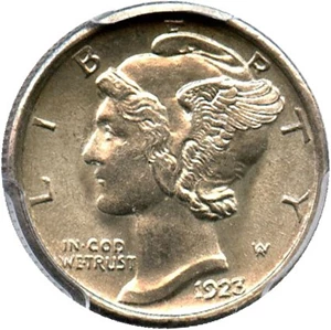 image for: 1923-S 10c PCGS MS64 FB