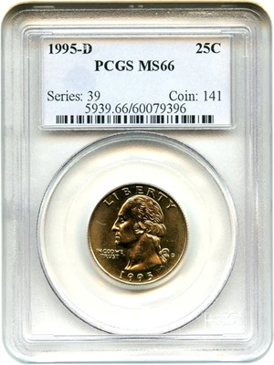 image for: 1995-D 25c PCGS MS66