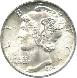 image for: 1929 10c PCGS MS67 FB