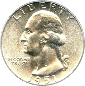 image for: 1951 25c PCGS MS65