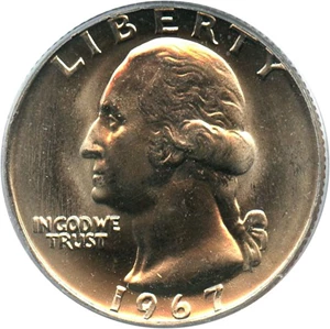image for: 1967 25c PCGS MS66