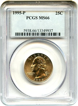 image for: 1995-P 25c PCGS MS66