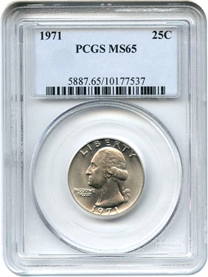 image for: 1971 25c PCGS MS65