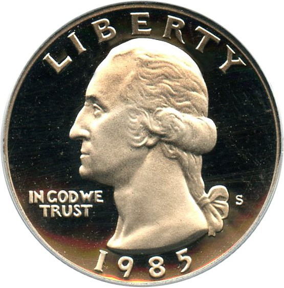 1985 S Washington Quarter Proof DCAM Coin Pricing Guide | The