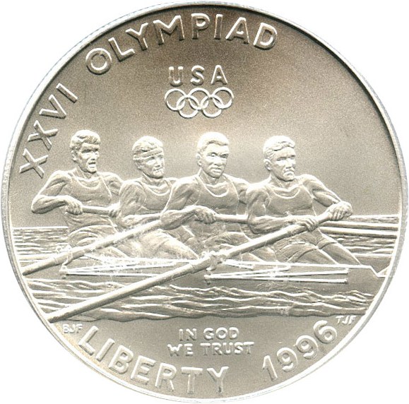 image for: 1996-D $1 PCGS MS70 (Olympic Rowing)