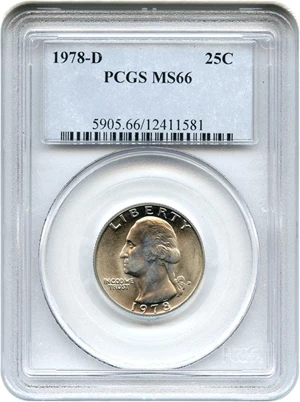 image for: 1978-D 25c PCGS MS66