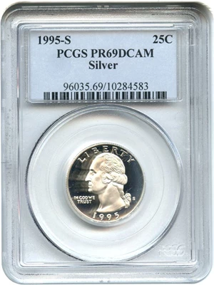 image for: 1995-S 25c PCGS Proof 69 DCameo (Silver)