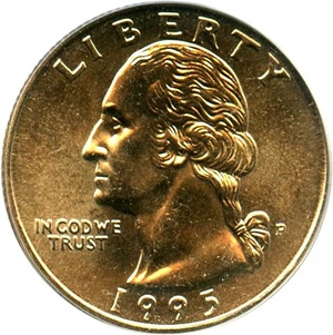image for: 1995-P 25c PCGS MS66