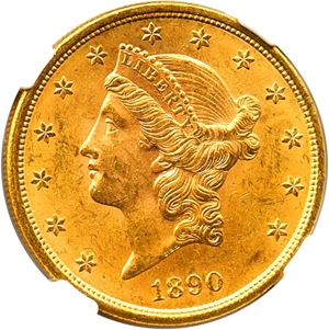 image for: 1890-S $20 NGC MS63