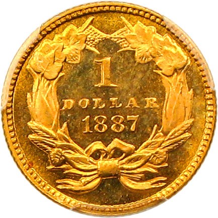 image for: 1887 G$1 PCGS Proof 64