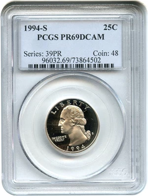 image for: 1994-S 25c PCGS Proof 69 DCameo