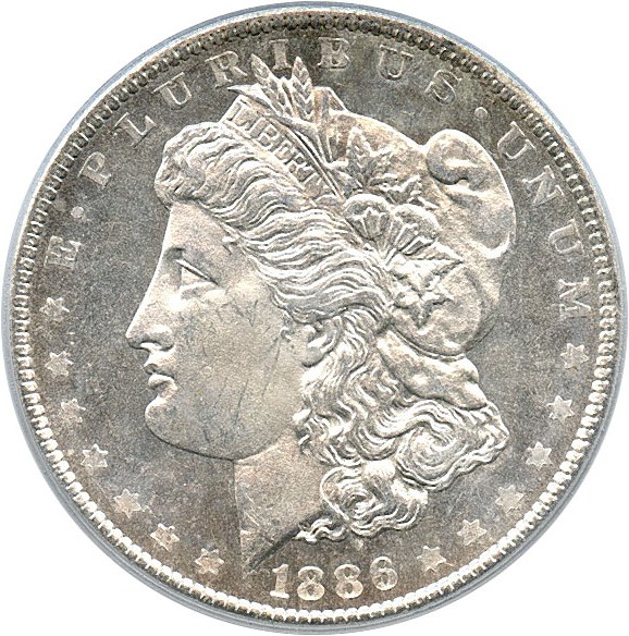 image for: 1886 $1 PCGS MS64 PL