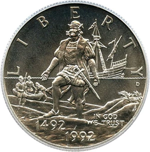 image for: 1992-D 50c PCGS MS70 (Columbus)