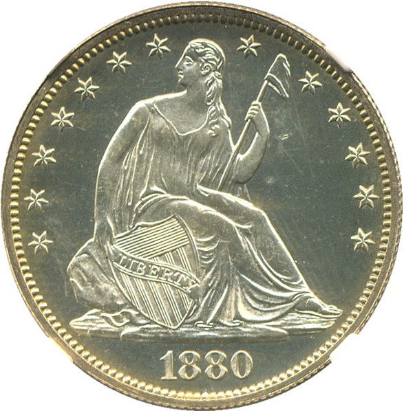 image for: 1880 50c NGC Proof 65 Cameo