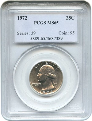 image for: 1972 25c PCGS MS65