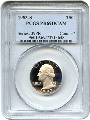 image for: 1983-S 25c PCGS Proof 69 DCameo