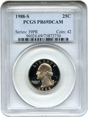 image for: 1988-S 25c PCGS Proof 69 DCameo