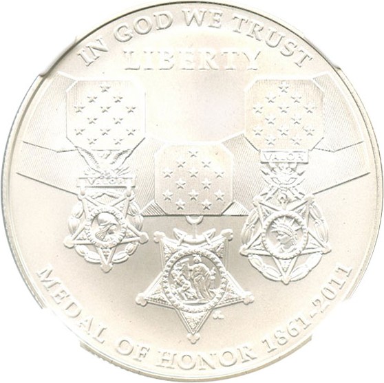 image for: 2011-S $1 NGC MS70 (Medal of Honor, Early Release)