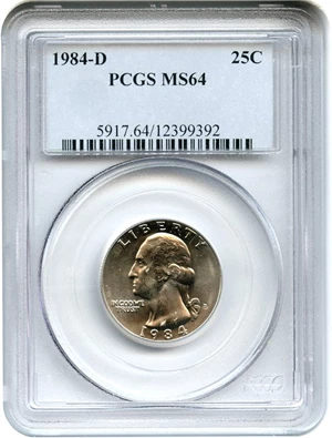 image for: 1984-D 25c PCGS MS64