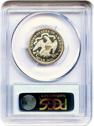 image for: 1891 25c PCGS/CAC Proof 64 DCameo