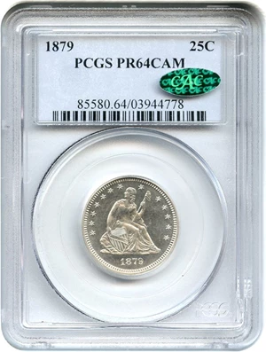 image for: 1879 25c PCGS/CAC Proof 64 Cameo
