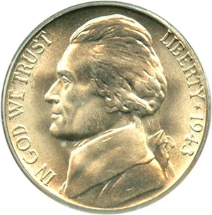 image for: 1943-S 5c PCGS MS66 FS