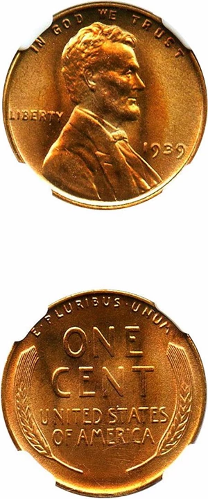 image for: 1939 1c NGC MS66 RB