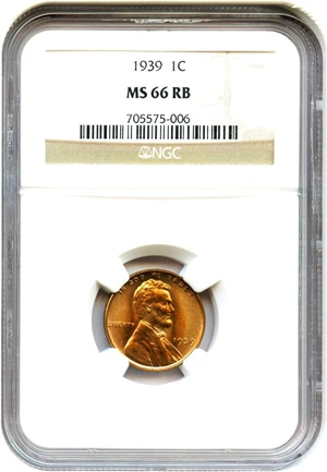image for: 1939 1c NGC MS66 RB