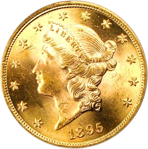 image for: 1895 $20 PCGS/CAC MS64
