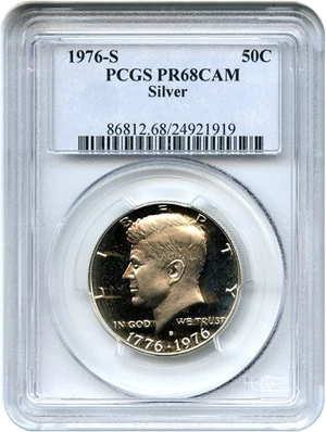 image for: 1976-S 50c PCGS Proof 68 Cameo (Silver)