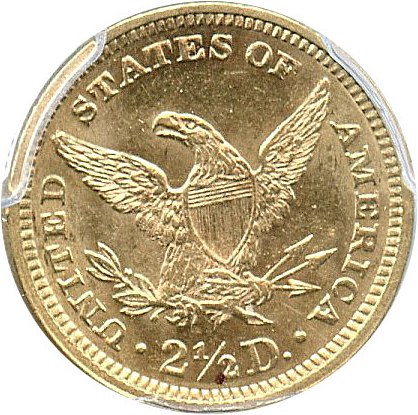 image for: 1876 $2 1/2 PCGS/CAC MS62