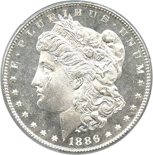 image for: 1886 $1 PCGS MS64+ DMPL
