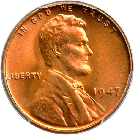 image for: 1947 1c PCGS/CAC MS66+ RD