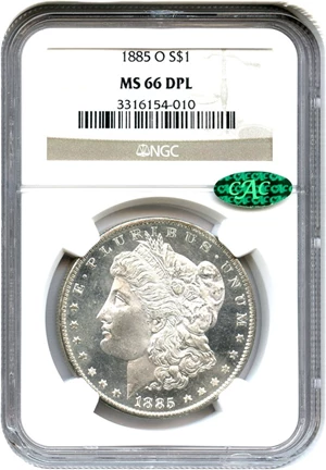image for: 1885-O $1 NGC/CAC MS66 DPL