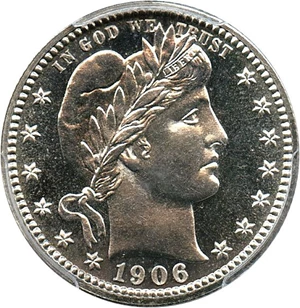 image for: 1906 25c PCGS Proof 66